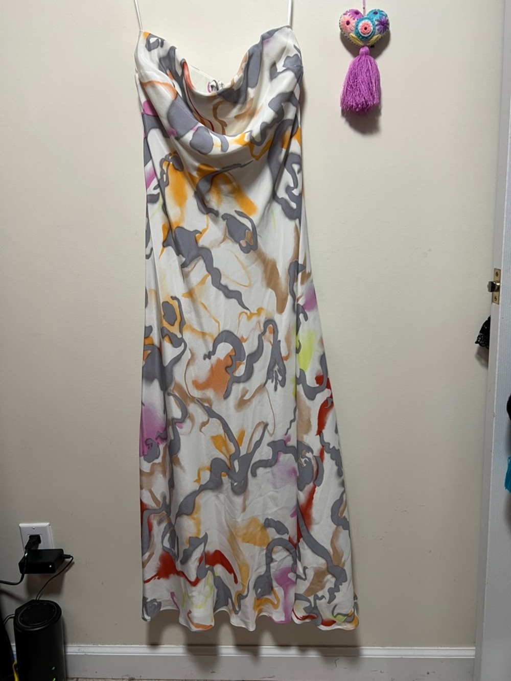 Brynne Strapless Silk Dress In Multi